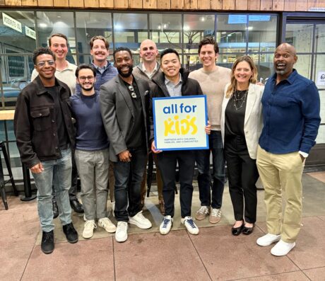The All For Kids Young Professional Group, led by Trustee Mike Reich, came together at Wexler’s Deli in Santa Monica the first week in April to kick off their fundraising year.  